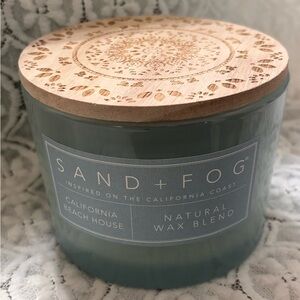 Sand + Fog Blue Candle with Wooden Lid